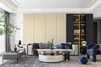 辽阳轻奢风格-客厅