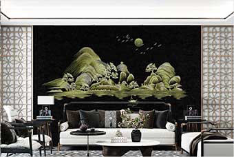 辽阳森佰汇航空纤维墙咔（湖光山色）